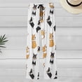 thumbnail image 2 of Bibifish Womens Pants Corgi Print Drawstring Waist Soft Fabric Pants Loose Fit Casual Home Wear Daily Errands Pet Lover Playful Pj Pants, 2 of 3