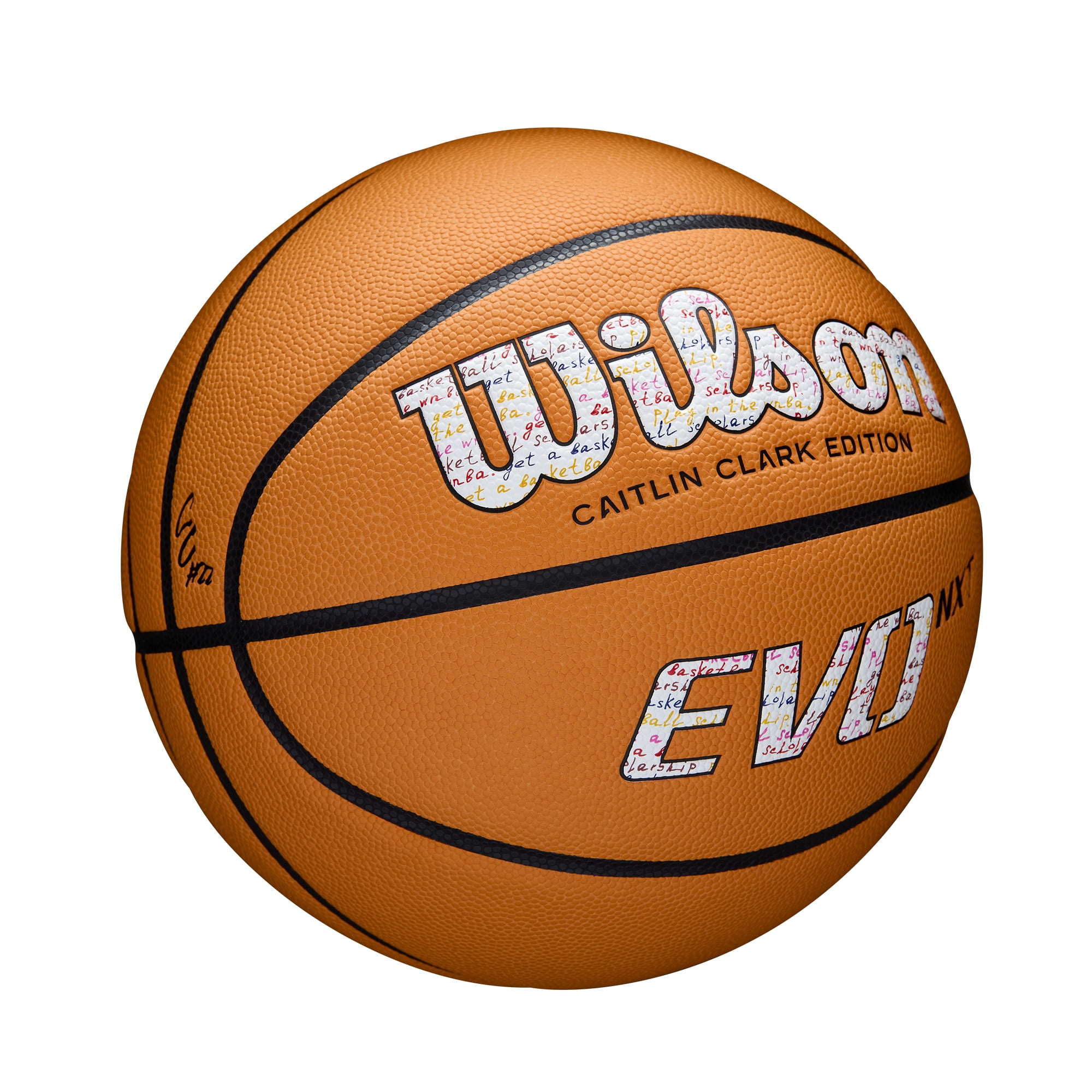 Wilson Caitlin Clark EVO NXT 3951 Indoor Game Basketball - Orange, Size 7 - 29.5"