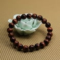 thumbnail image 3 of Natural Red Tiger Eye Gemstone 8mm Round Beads Stretch Bracelet 7 Inch, 3 of 5
