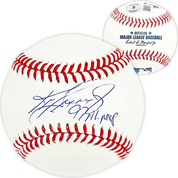 Ken Griffey Jr. Autographed Official MLB Baseball Seattle Mariners "97 AL MVP" Beckett BAS Witness 212460