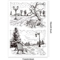 thumbnail image 5 of Winter Park Clear Stamps Winter Courtyard Tree Bench Silicone Clear Stamp Seals for DIY Scrapbooking Cards Making Photo Album Journal Home Decoration, 5 of 7