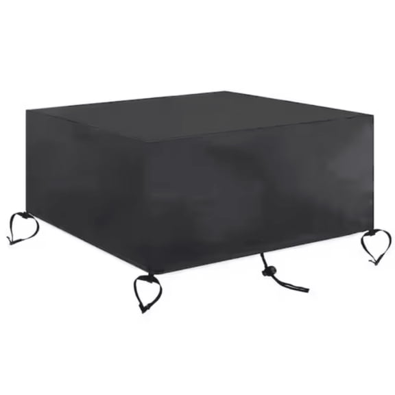 Square Fire Pit Cover, 30 in, Black.