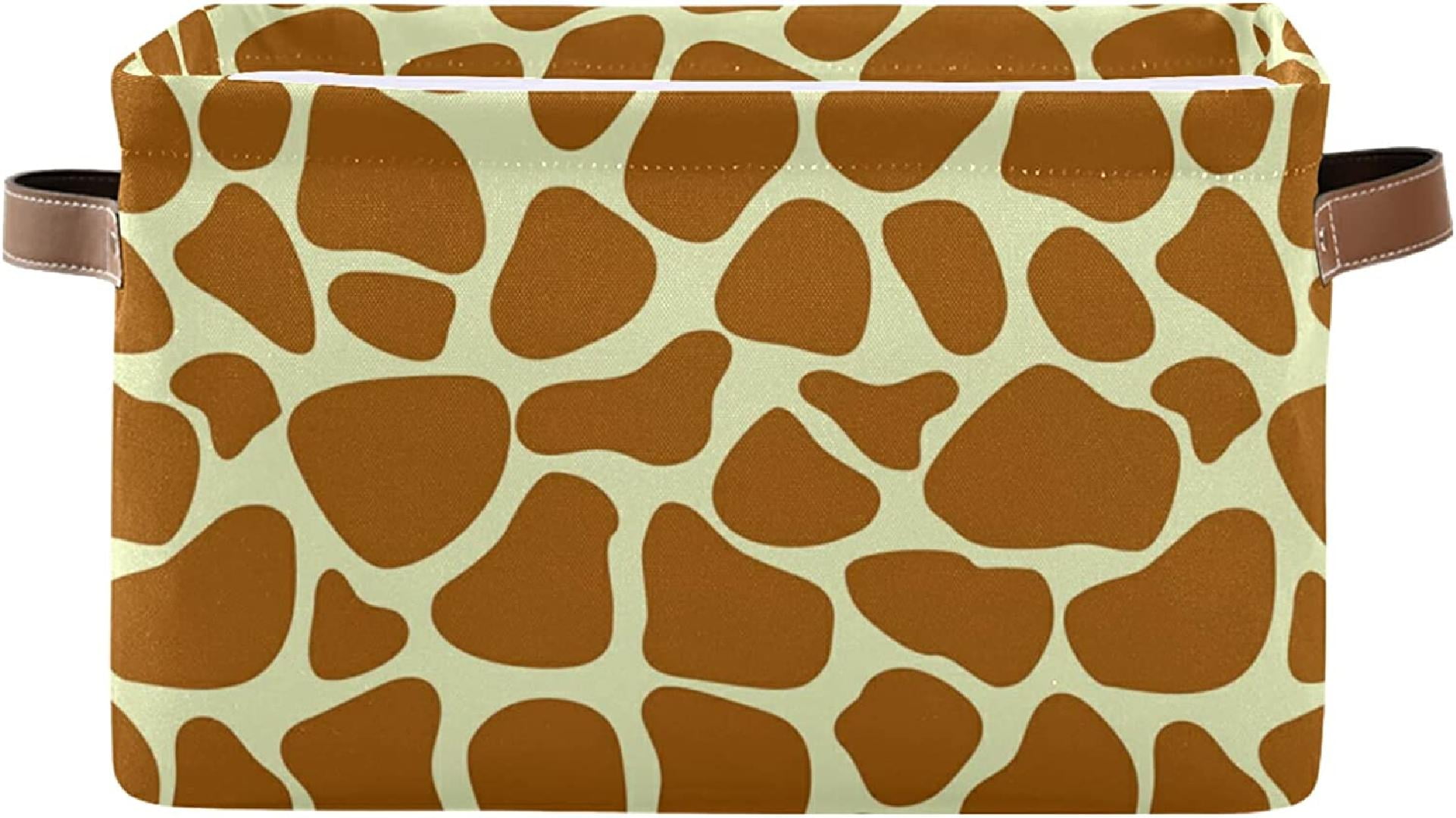 Giraffe Print Seamless Pattern Storage Bin Canvas Toys Storage Basket