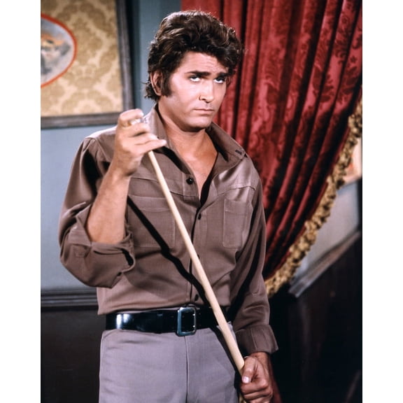 Bonanza Featuring Michael Landon 24X36 Classic Hollywood Poster With Pool Cue
