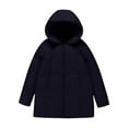 thumbnail image 4 of Aoiroe Oversized Casual Loose Solid Womens Cotton Coats For Women Womens Fall Jackets Long Winter Coats For Women Plus Size Coat Womens Long Winter Coat Women'S Down Jackets & Parkas Black M, 4 of 9