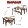 thumbnail image 2 of 5 Piece Dining Table Set for 4, Modern Small Table and Chairs Set for 4,  Metal Frame Rectangular Dining Room Table Set for Kitchen, Dining Room, Small Space Dinette Set Furniture, 2 of 8