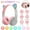 Pink, variant on Haokaini Cat Ear Headphones, Bluetooth Wireless Headphones, Foldable Over-Ear Headphones with Microphone & LED Light Up, Cute Cat Ear Headphones, Black