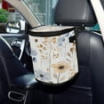 thumbnail image 6 of Qxltty Watercolor Wildflowers Car Trash Can with Lid Vehicle Backseat Hanging Leak Proof Storage Bin, 6 of 7