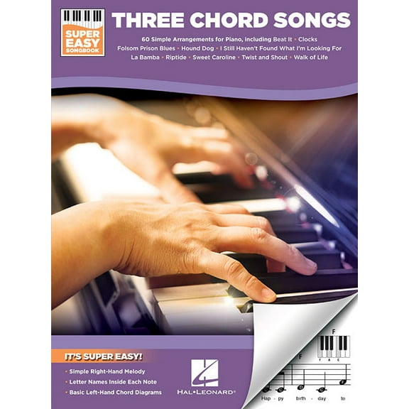 Three Chord Songs - Super Easy Songbook, (Paperback)