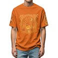 thumbnail image 4 of KLHDSF Mens Casual Halloween Print Top Lightweight Breathable Daily T-Shirt Round Neck Short Sleeve Loungewear Orange XXXL, 4 of 5