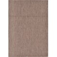 thumbnail image 1 of Unique Loom Solid Collection Casual Transitional Indoor and Outdoor Flatweave Area Rug, 7' x 10', Light Brown/Brown, 1 of 2