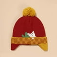 thumbnail image 2 of Penkiiy Baby Hats Baby Winter Hat Winter Baby Boys Girls Pattern Knitted Windproof Warmth Ear Protection Children Hat Red Hat for M, 2 of 2