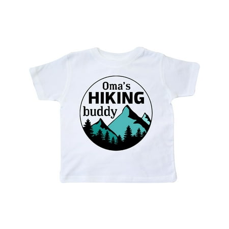 

Inktastic Oma s Hiking Buddy with Mountains and Trees Gift Toddler Boy or Toddler Girl T-Shirt
