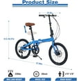 thumbnail image 4 of Ambifirner Foldable Bike for Adults,20 Inch Commuter Bike with Detachable Basket,7-Speed,Streamlined Design,Folding Bicycle for Commuting,Fitness and Vacation, 4 of 7