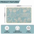 thumbnail image 3 of Hello Summer Door Mat Welcome Doormat, Plants Outdoor Rug Leaves Decor Floor Front Door Mat Non-Slip Entrance Mat for Home Kitchen Bathroom Decorations 17 X 29 Inch(Blue), 3 of 6