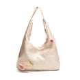 thumbnail image 3 of Bolso Hombro para Mujer Mano Flores Hobo Sólido Nailon Viajes () Rosa, 3 of 8