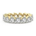 thumbnail image 2 of Pear Shape Lab Grown Diamond Danna Eternity Ring For Women | 5 Carat IGI Certified 14K Yellow Gold | FG-VS Quality Friendly Diamonds Eternity Ring Size 4, 2 of 5