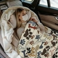 thumbnail image 3 of Dog Paws and Bones Print Throw Blanket Flannel Fleece Blankets Soft Plush for Sofa Couch Bedroom Gift 50"X40", 3 of 6