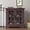 Ox Blood Red#1, variant on 34.37" x 15.55" x 34.06" Spacious size sideboard 2 clear tempered glass doors buffet with adjustable shelf, MDF with dark RED decorative laminates storage cabinet for dinning room, kitchen,living roo