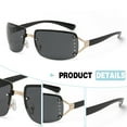 thumbnail image 3 of Gafas de sol cuadradas sin marco estilo retro, modernas y sexys, de estilo Y2K, hechas de metal, 3 of 5