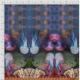 thumbnail image 2 of Soimoi Polyester Crepe Fabric Clown Fish & Shell Panel Print Fabric by Yard 52 Inch Wide, 2 of 3