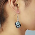 thumbnail image 4 of Dice Earrings Creative Punk Style Acrylic Dangle Earrings Drop Earrings for Girl, 4 of 10