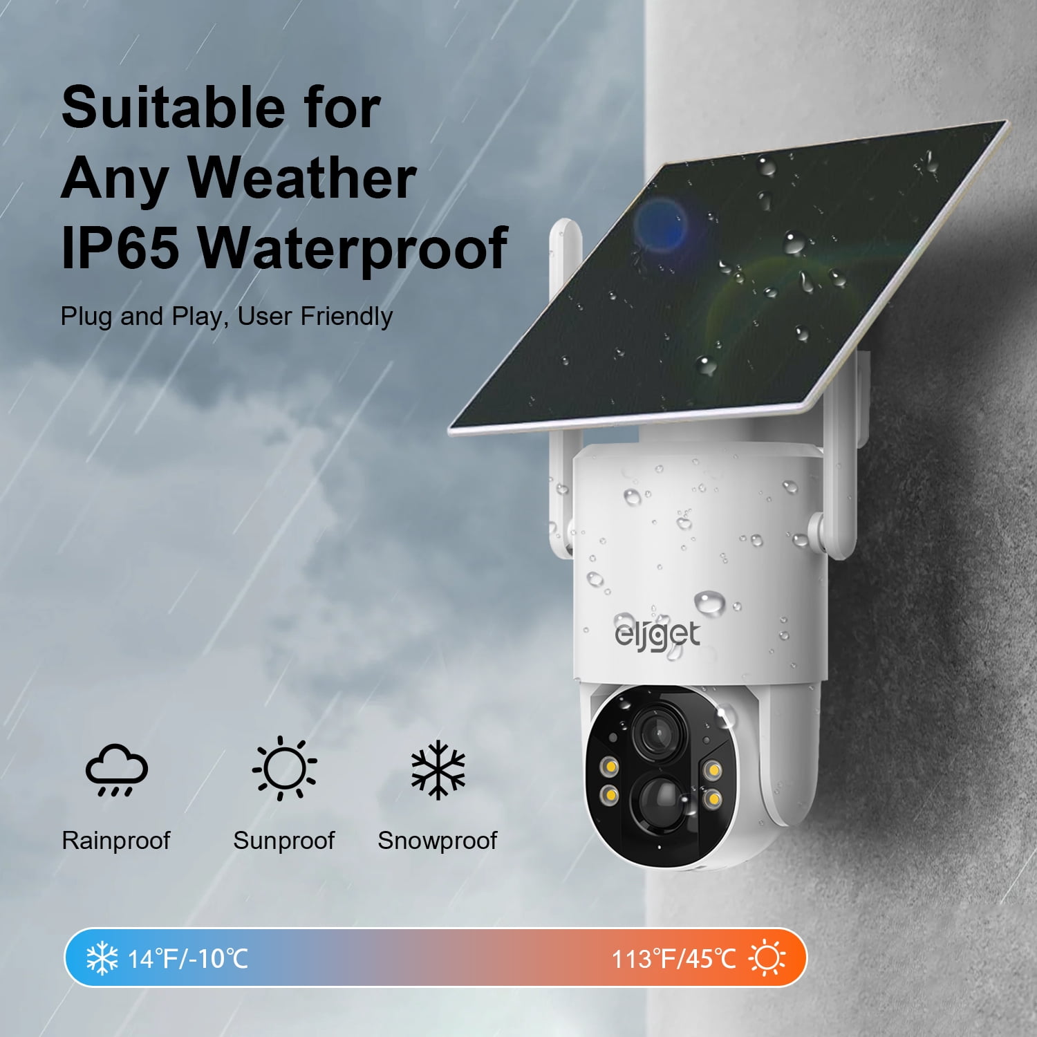 4G LTE Cellular Solar Security Camera, Wireless Outdoor 2.5K Surveillance Camera with SIM Card No-WiFi, 360 Live View, Spotlight Color Night Vision, Motion&Siren Alert, 2-Way Audio