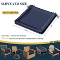 thumbnail image 2 of Kimunuk 2Pcs Outdoor Chair Cushions Slipcovers, 19" x 19" Replacement Waterproof Non-Slip Patio Seat Cushion Covers with Handle,Navy Blue, 2 of 7