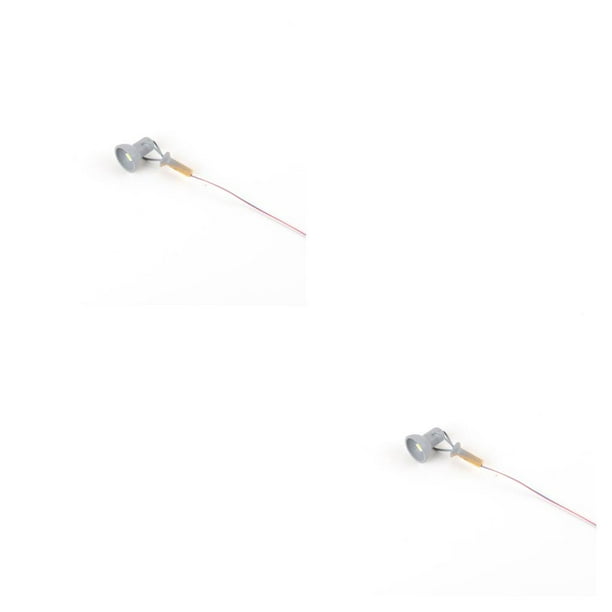 Lámpara de ferrocarril en miniatura Matsuzay LED 1:87 Tipo B Gris 2piezas