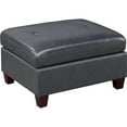 thumbnail image 5 of Leather Sectional Sofa, U-Shaped Convertible Modular Sofa Set with 2 Corner Wedges, 2 Armless Chairs and 2 Ottomans, Upholstered Couch with Wood Legs for Living Room Office, Black, 5 of 7