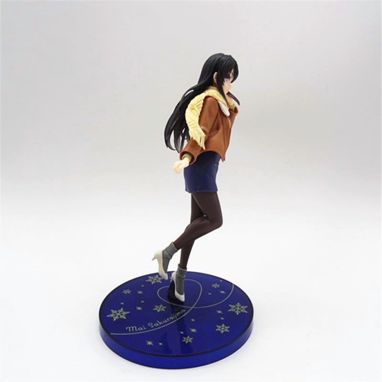 Newly Sakurajima Mai Figure Standing Winter Clothes Sakurajima Mai Anime Figures 22cm/8.7inch PVC Collectible Handicrafts Souvenirs for Anime Fans Gifts