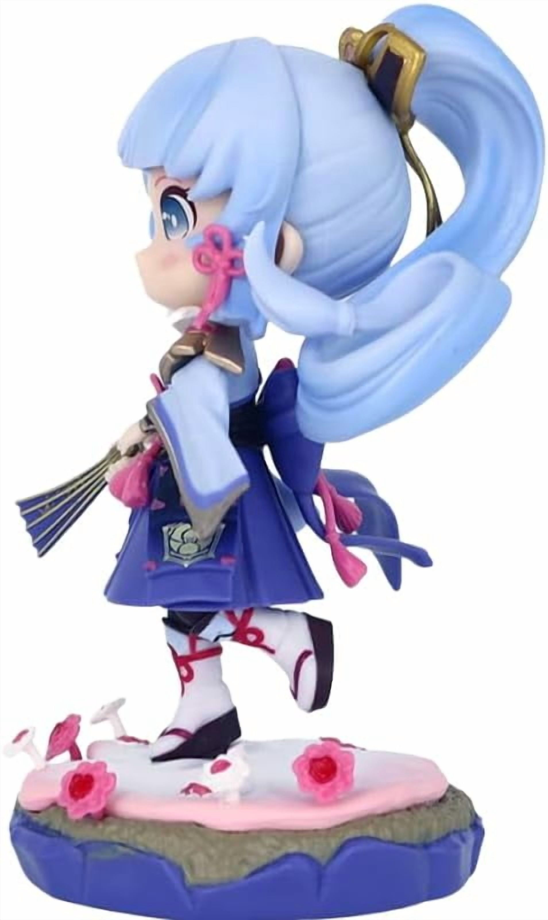 Newly Xinchangda Kamisato Ayaka Figures, Game Cartoon Kamisato Ayaka Figure Statues PVC Q Version Anime Action Figurine Ornements Pour les Fans 15 cm