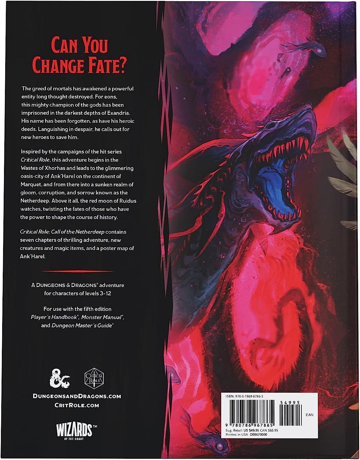 Critical Role: Call of the Netherdeep (D&D Adventure Book) (Hardcover)