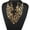 Black Gloden, variant on harmtty 2Pcs/Set Women Triangular Scarf Sequins Charm Statement Bib Necklace Earrings,Black