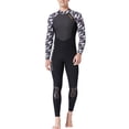 thumbnail image 2 of DivaSail Wetsuits Buceo Traje de buceo Hombre y traje de mujer Manga larga Pantalones largos Cuerpo completo Traje de baño completo Deportes transpirables Pieles de buceo Hombres Negro / blanco 【M】 kenally OD003283-02, 2 of 7