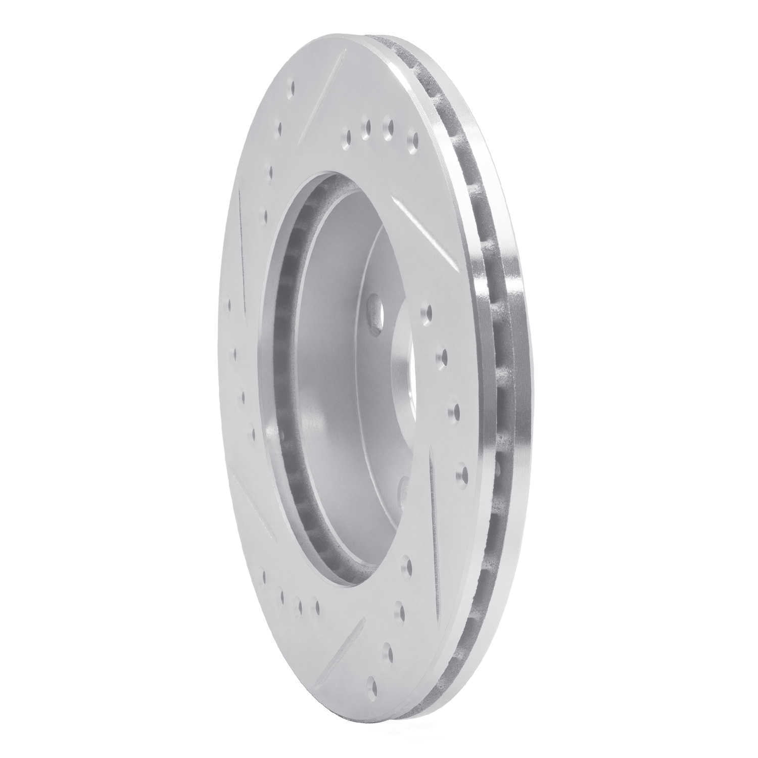 Dynamic Friction Company 631-76070R DFC Brake Rotor - Drilled And Slotted - Silver