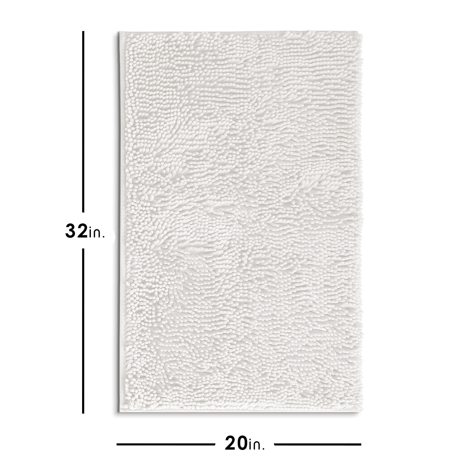 Lammaloe Chenille Bathroom Rugs Non Slip Bath Mat, 17x24 Ultra Absorbent, Bath Mats for Bathroom, Beige