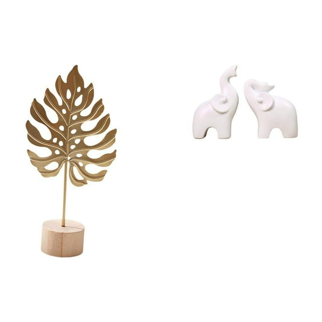 Esculturas Nórdicas Creativas De Hojas Y Elefantes De Metal, Figuras Abstractas únicas, Artesanías Para Mesa, Decoración Del Hogar, Entrada, Oficina, Dormitorio, Fiesta.