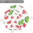 thumbnail image 2 of Watercolor Watermelons Pattern Round Soft Area Rugs 2.6ft Anti-Slip Cute Circle Carpet for Teen Girls Room, Circular Rug for Nursery Room, Dorm, Cute Room Decor for Baby, 2 of 7