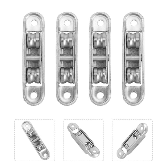 NICEXMAS 4Pcs Window Roller Wheel Silver Nylon for Sliding Doors and Windows