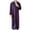 Purple, variant on Ichuanyi Autumn And Winter Flannel Thick Loose Zipper Couple Long Bathrobe Home Service