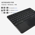 thumbnail image 3 of AKKHOO Rechargeable Wireless Bluetooth Keyboard with Touchpad, Ultra-Slim Quiet Portable Keyboard, Compatible with iOS, Android, Windows and Mac, 3 of 11