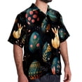 thumbnail image 2 of Easter Men's Hawaiian Button Down Short Sleeve Casual Printed Summer Beach Unisex Shirt, 2 of 6