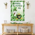 thumbnail image 4 of Happy St Patricks Day Gnome House Flag 28x40 Inch Double Sided Outside Burlap Green Shamrock Clover Gold Coin Large Outdoor Yard Flags Porch Home Farmhouse Decoration, 4 of 6