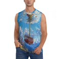 thumbnail image 2 of Fotbe Men's Dandelion Hot Air Balloon Print Men's Sleeveless Muscle Tank Tops Casual T-Shirts for Gym Workout Beach-XX-Large, 2 of 8