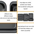 thumbnail image 4 of Kitchen 5-piece Nonstick Bakeware Set - Round/square Cake Pans  Muffin Pan Loaf Roast & Baking Sheets, 4 of 8