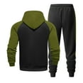 thumbnail image 6 of Gamivast Men's Athletic Tracksuit Full Zip Hooded Jacket and Sweatpants Contrast Raglan Sleeve Set for Gym Running Workout Training Sportswear Outfit, 6 of 7