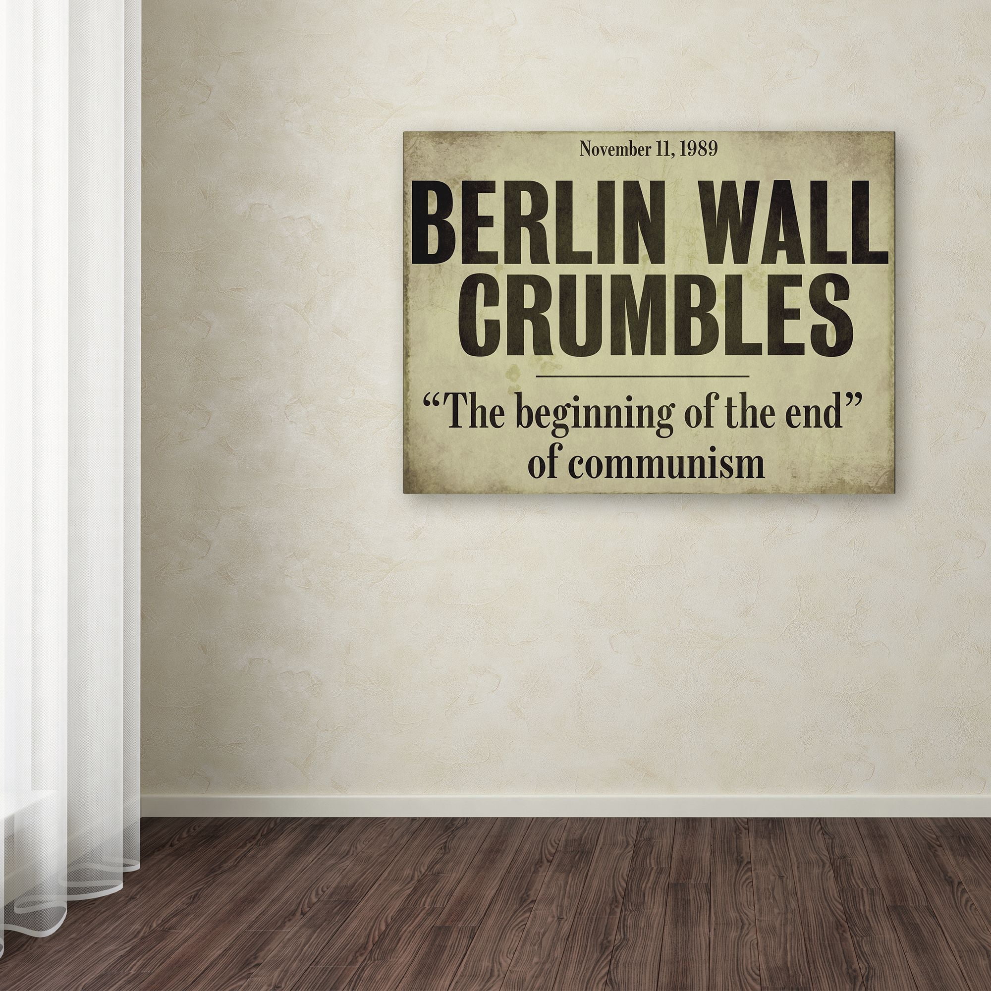 Trademark Fine Art "Berlin Wall" Canvas Art by Color Bakery