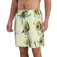 thumbnail image 2 of Bixox Men's Avocado for Exercise printing Casual Classic Fit Short Summer Beach Shorts, 2 of 6