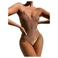 thumbnail image 2 of LSLJS Women Sexy Push Up High Cut Lace Up Halter Bikini Set Swimwear, 2 of 4